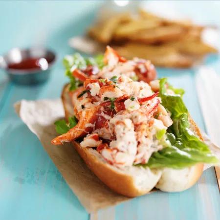 A tasty lobster roll